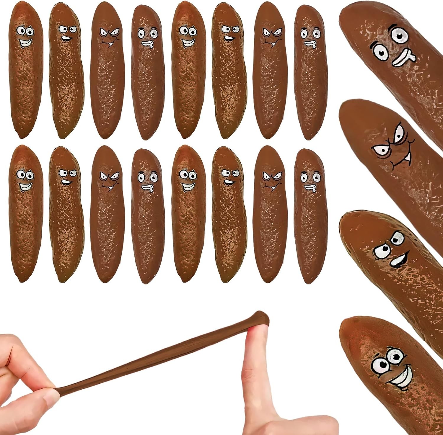 16Pcs Poop Fake Finger Slingshot, White Elephant Gifts for Adults...