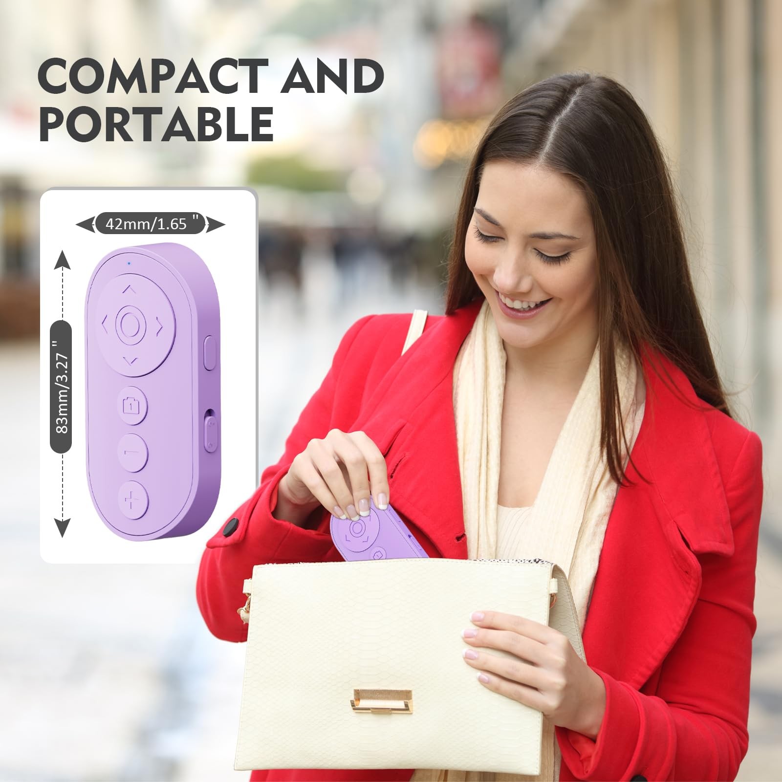 Wireless Remote Control with Zoom in/Out for Android & iPhone,Versatile Shutt...