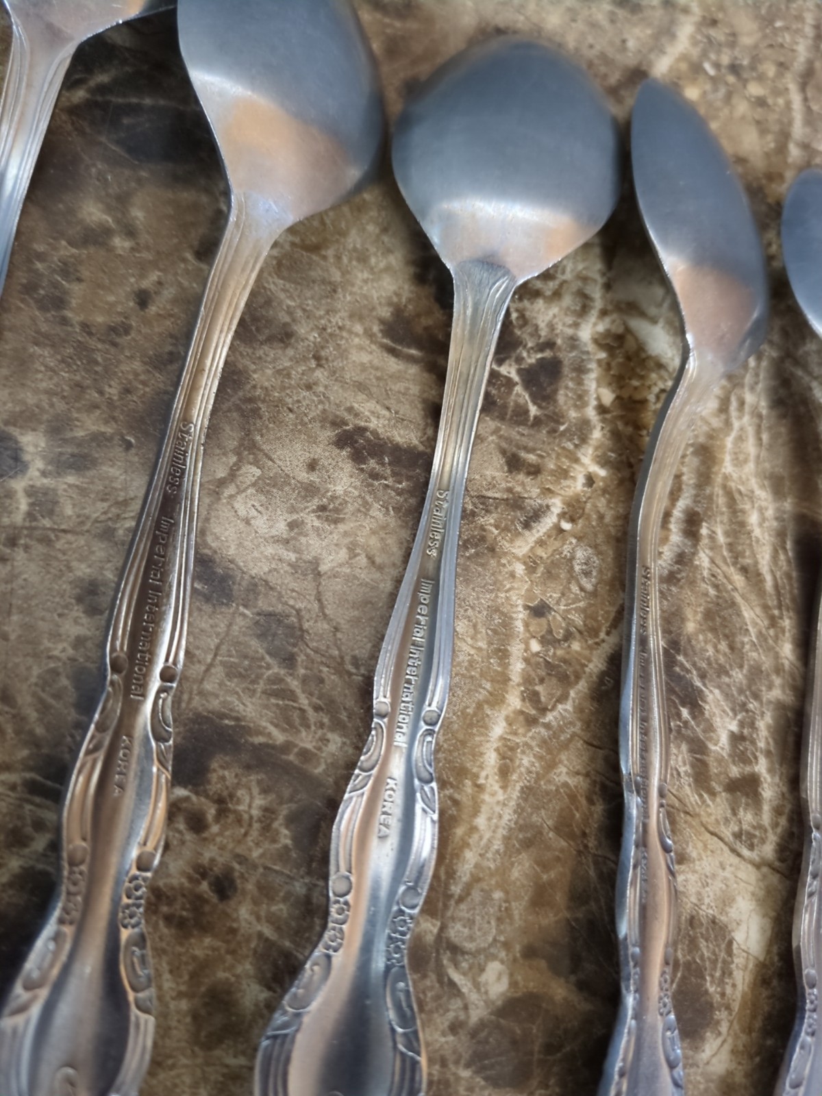 16 PC Lot Imperial International Fleurette Stainless Flatware Fork Knife Spoon
