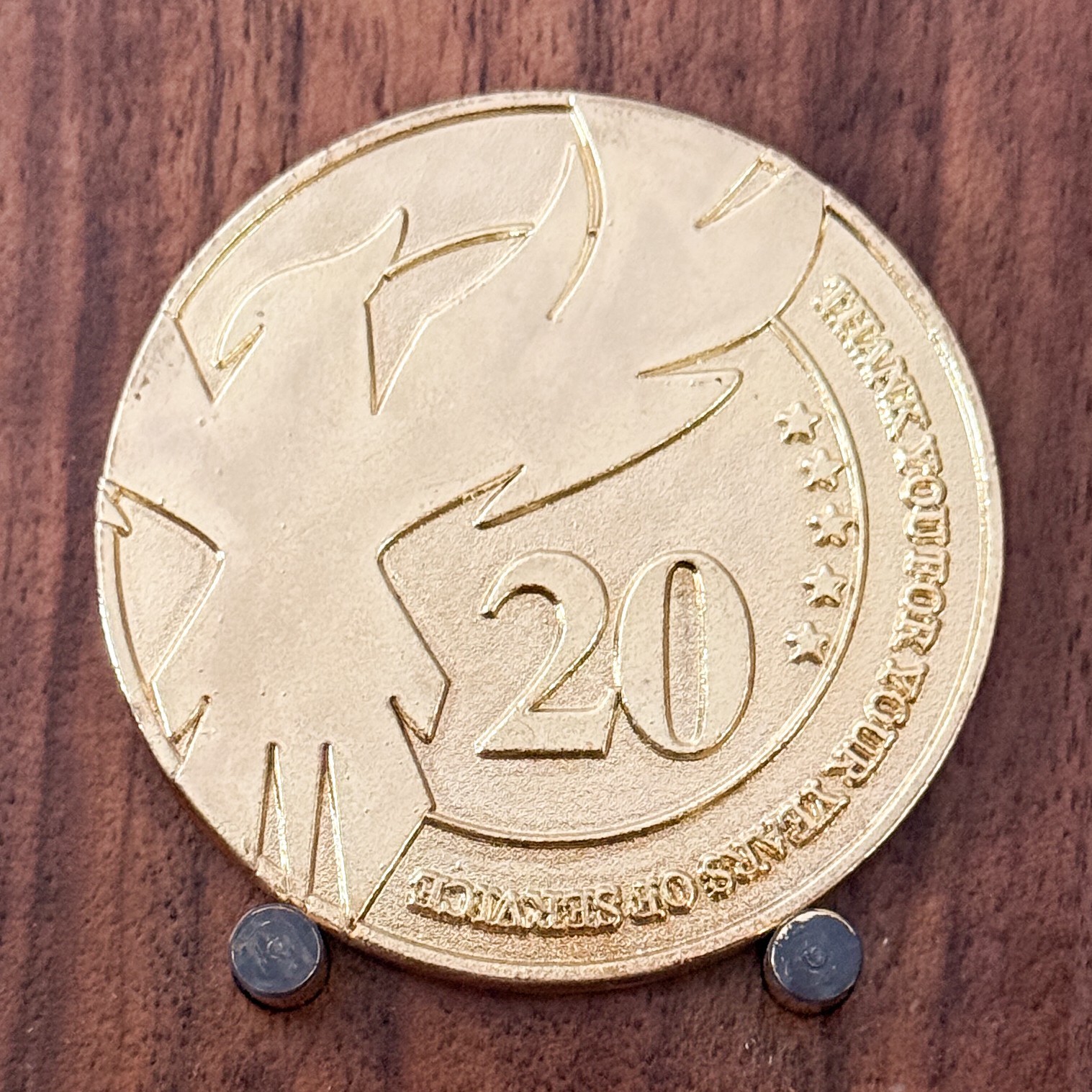 20 Years Service Golden Phoenix Thank You Challenge Coin  1#37