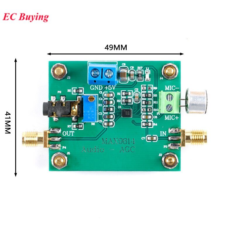 MAX9814 Audio Module Microphone Amplifier VGA Built-in Automatic Gain Control