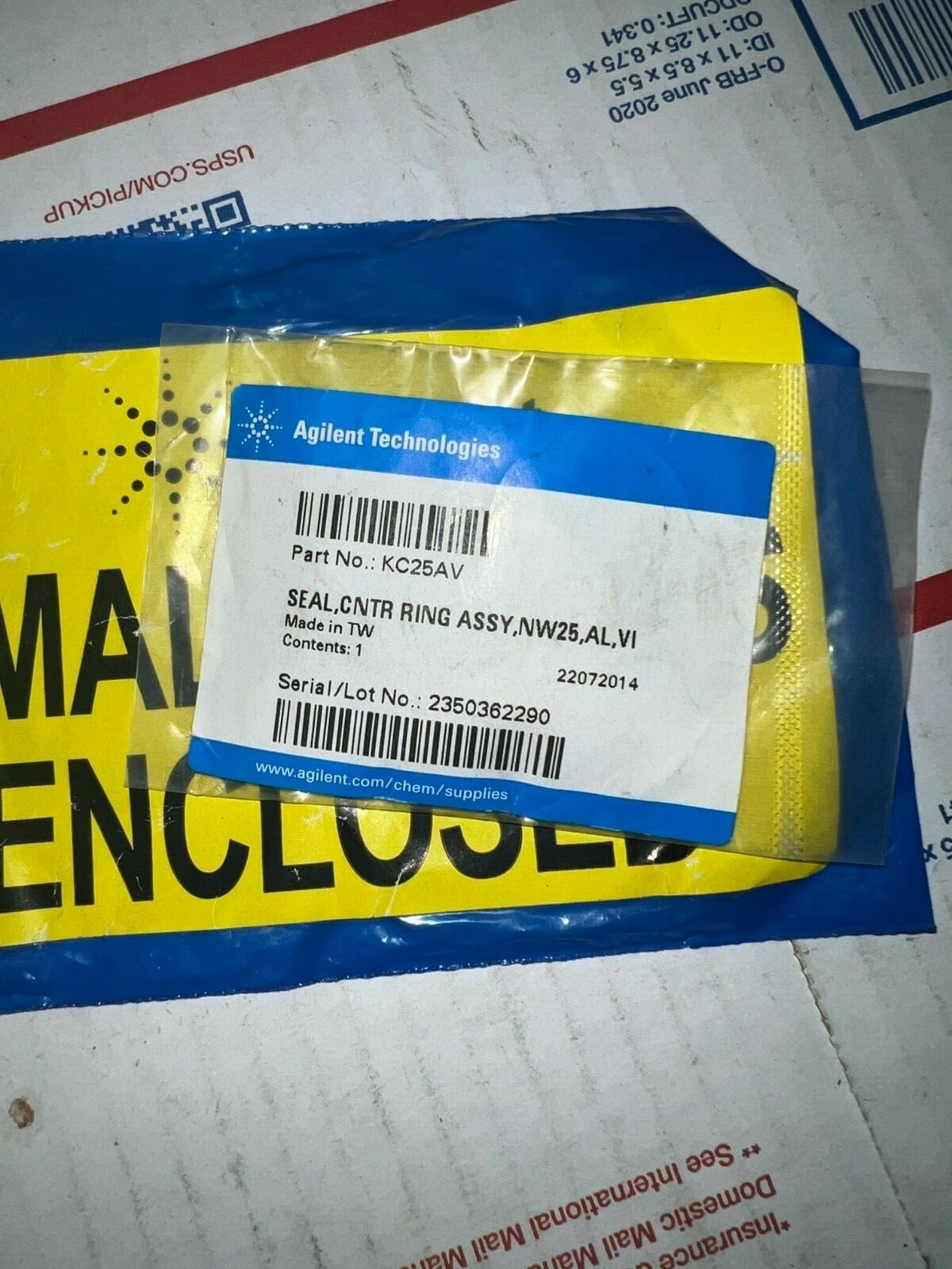 agilent kc25av seal nos