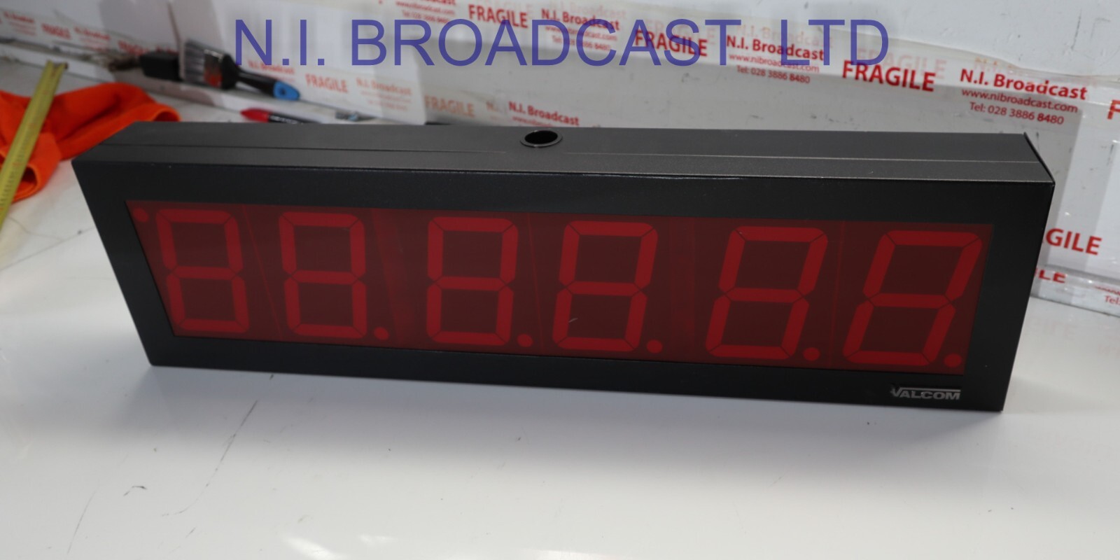 Valcom vip-d640a IP 4" 6 digital clock  (64cm wide)