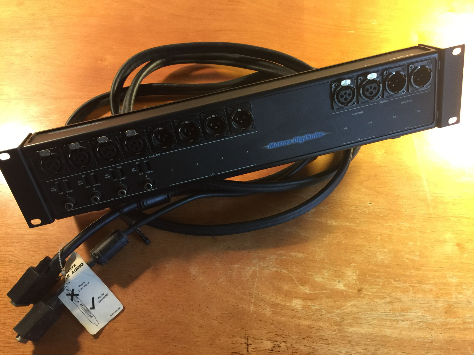 Matrox DigiSuite DTV DLE DCT Black AUDIO Breakout Box WORKS EXC COND