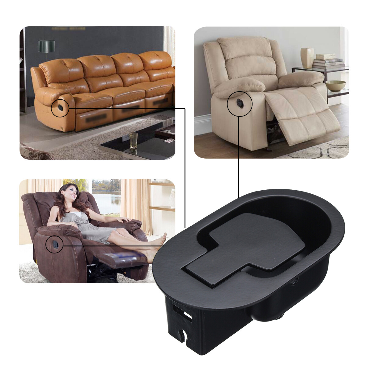 Sofa Recliner Release Pull Handle Replacement Universal Chair Couch Cable Lever