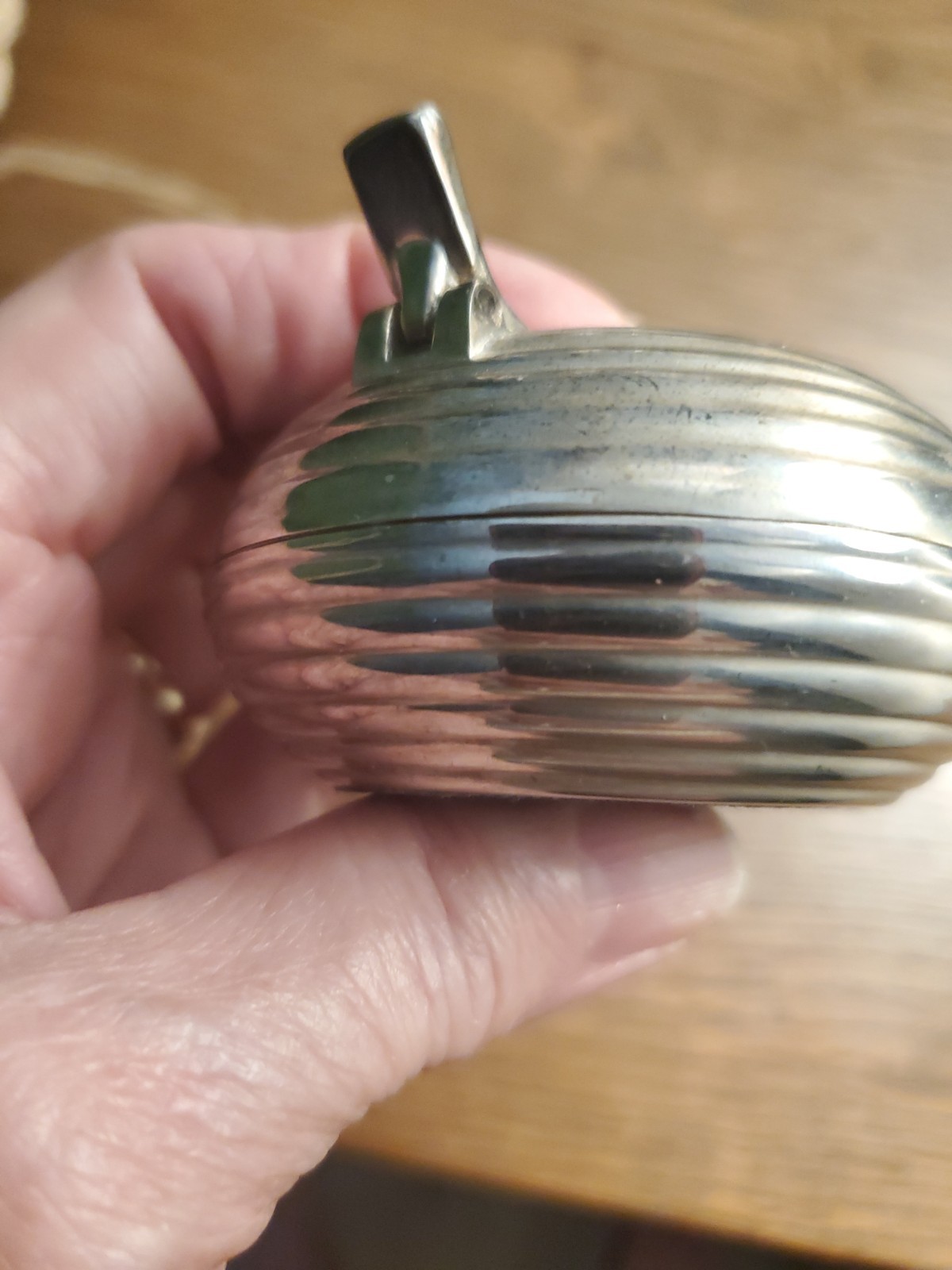 Vintage silver plated tea light holder/trinket box