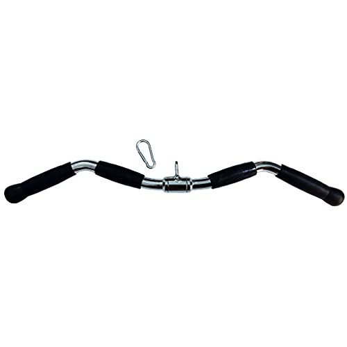 Lat Cable Machine Attachment Curl Pulldown Barbell Revolving Bar, Multi 28 Inch