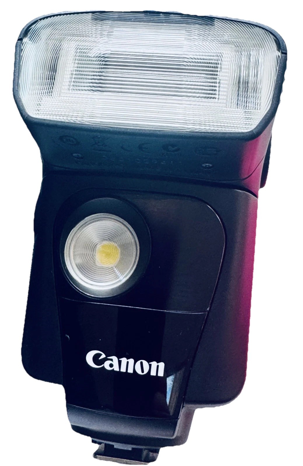 Canon Speedlite 320EX Flash w/ Case Box Tested Working LED Video Light