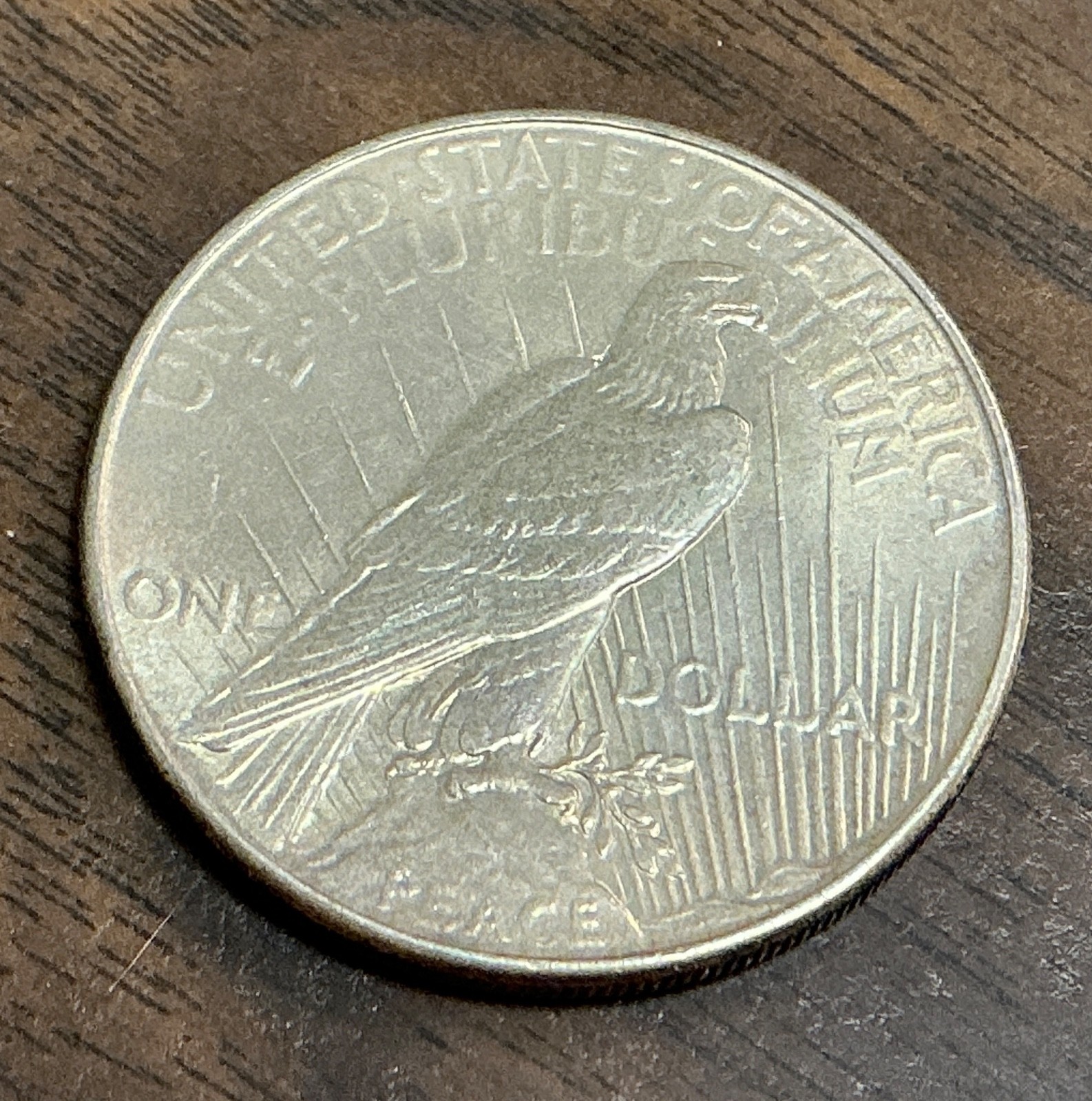 1934 $1 Peace Silver Dollar - BU - Pale Toning.