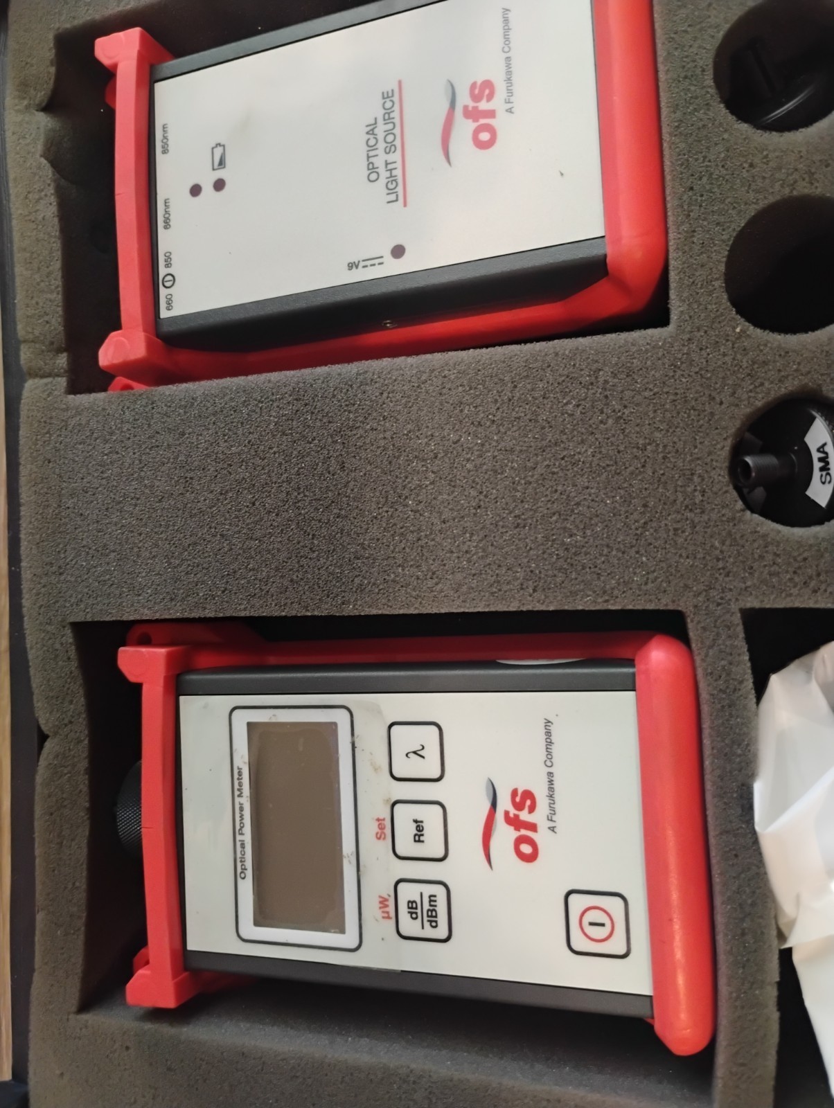 ofs Furukawa Insertion Loss Test Kit Optical Power Meter And Optical Light...