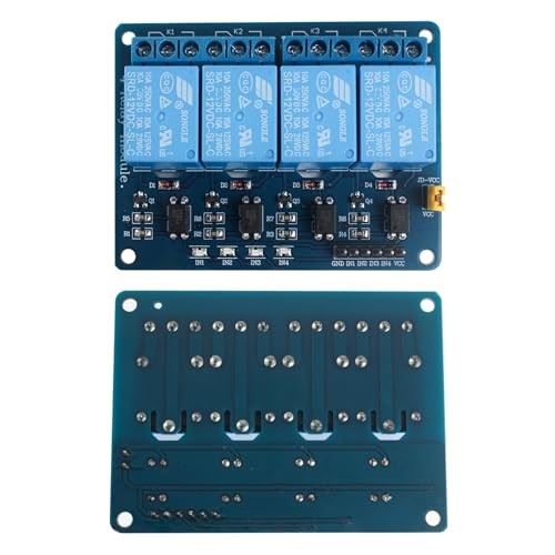 4 Channel DC 12V Relay Module with Optocoupler Control Board and 4 Channel 12V