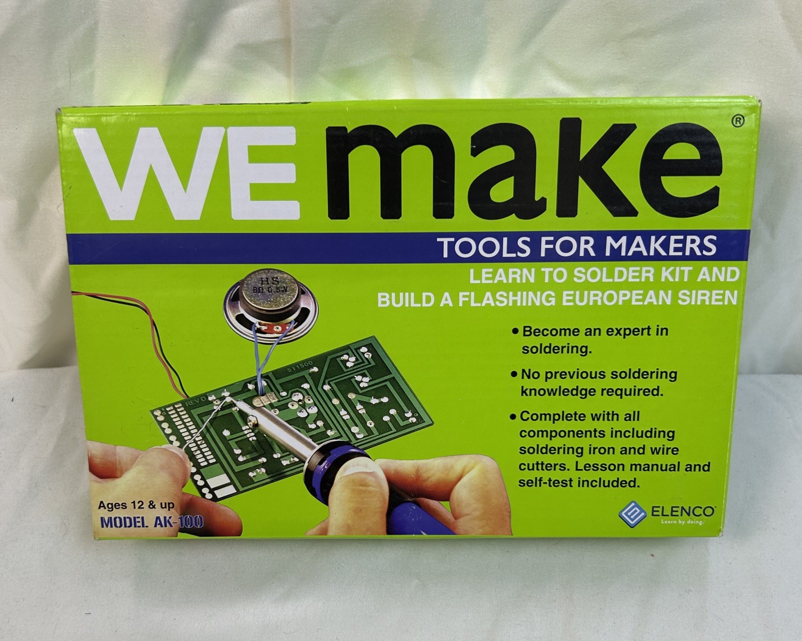 We make Soldering Kit LEARN TO SOLDER build a flashing European siren NEW ￼