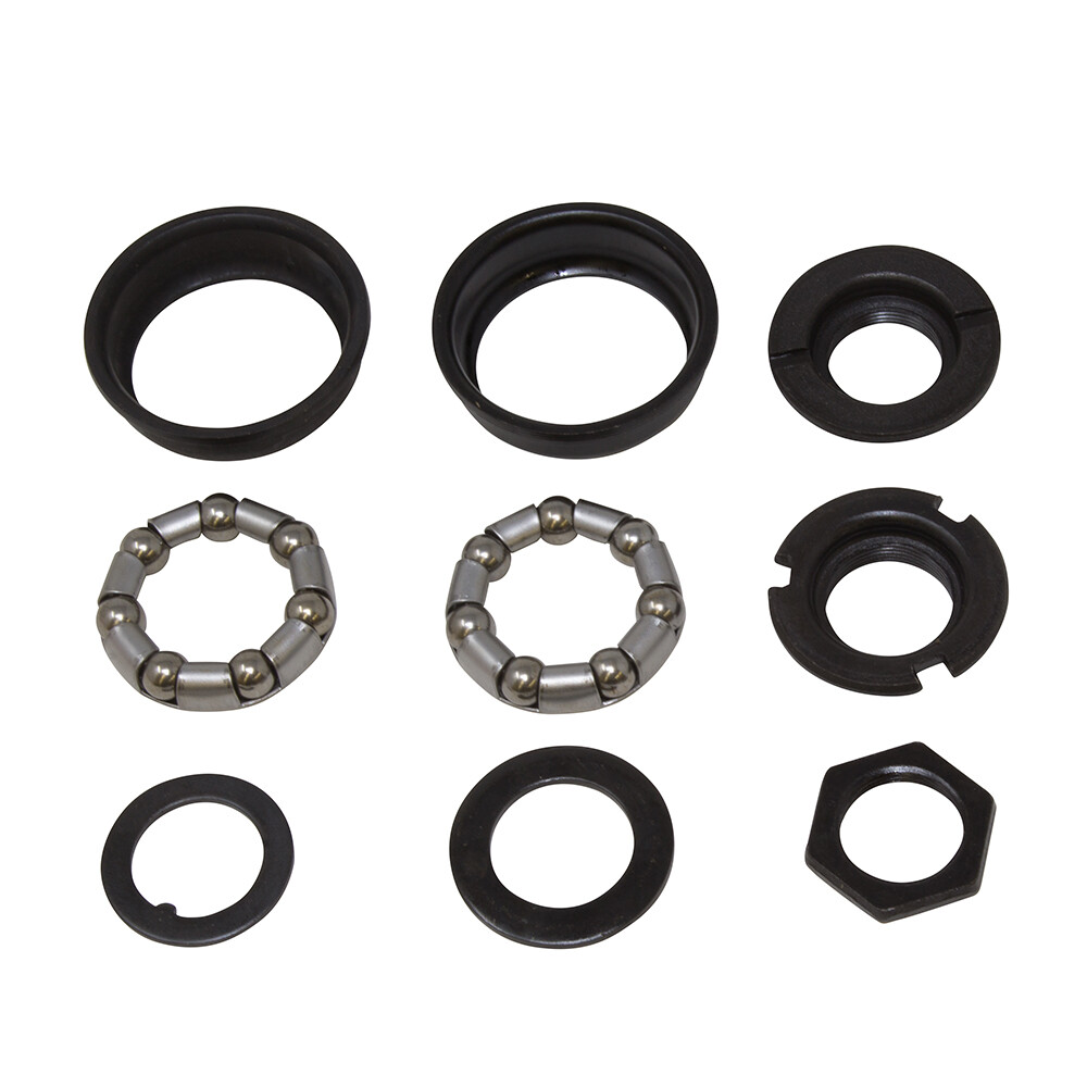 Bottom Bracket Set w/Bearings FOR 1/Piece Crank 5/16x7 Bike Bicycle Black