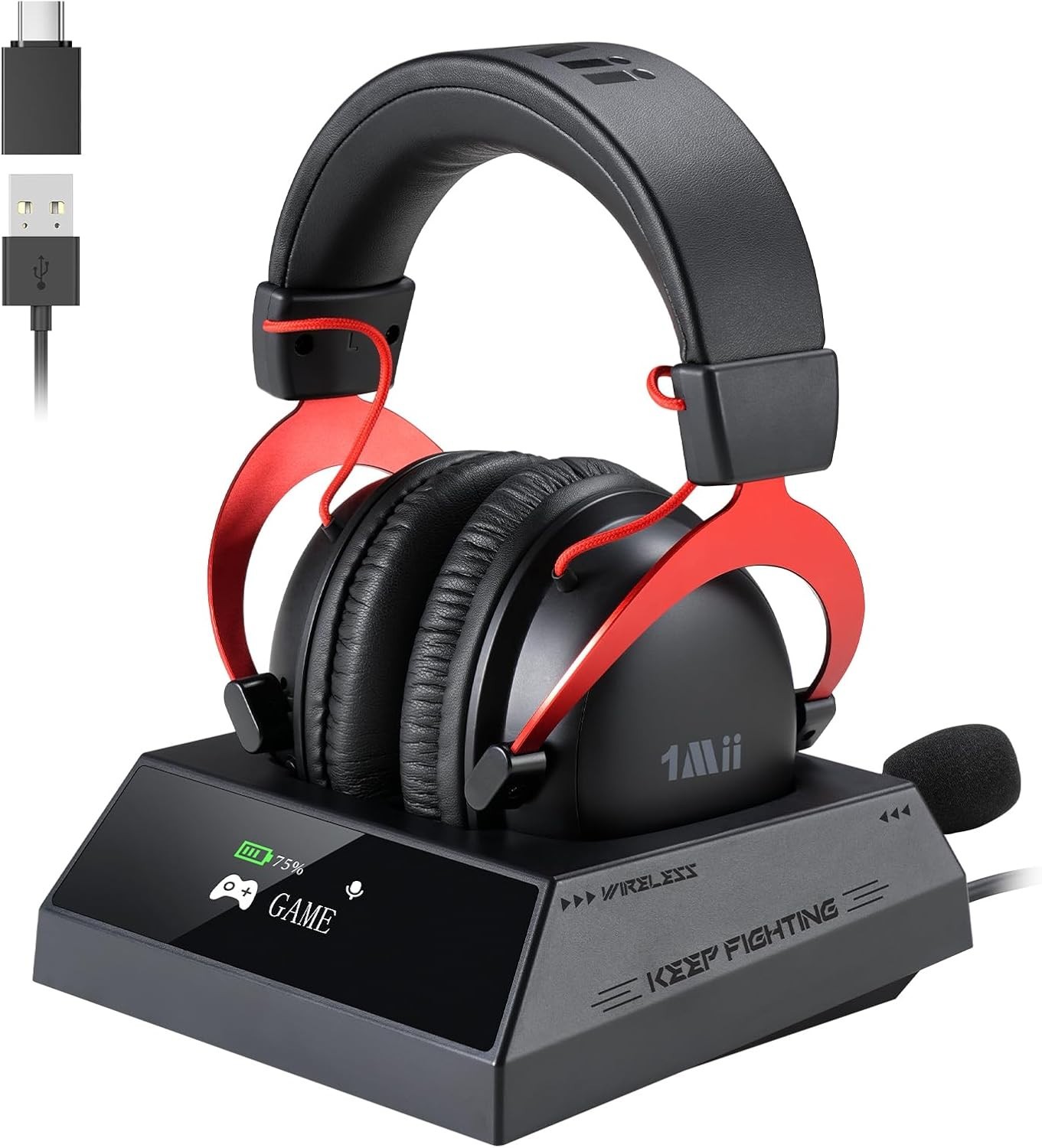 1Mii Aurisonic GX Wireless Gaming Headset + Base Station for PC, PS5, PS4