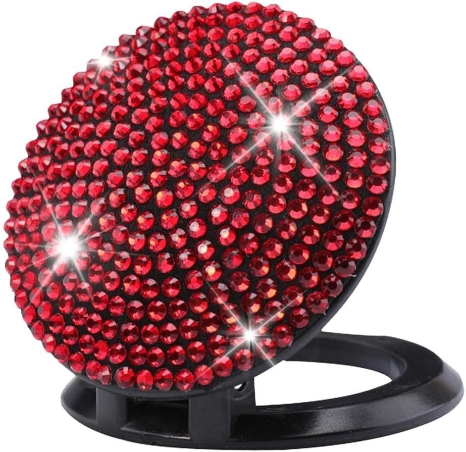 Push Start Button Cover, Luxury Bling Rhinestone Anti-Scratch Protective Ring Ca