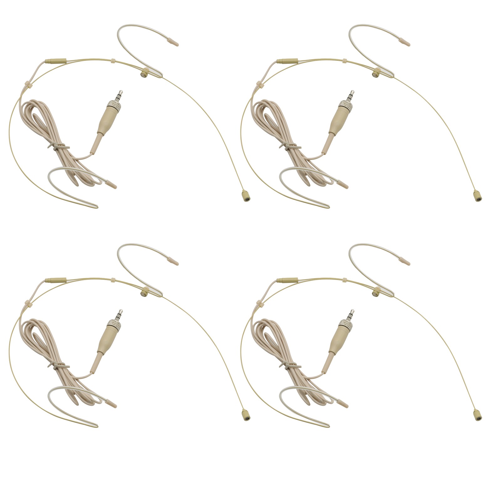 4x Microphone Headset Headworn Earset Mic for Sennheiser With 3.5mm Screw Lock