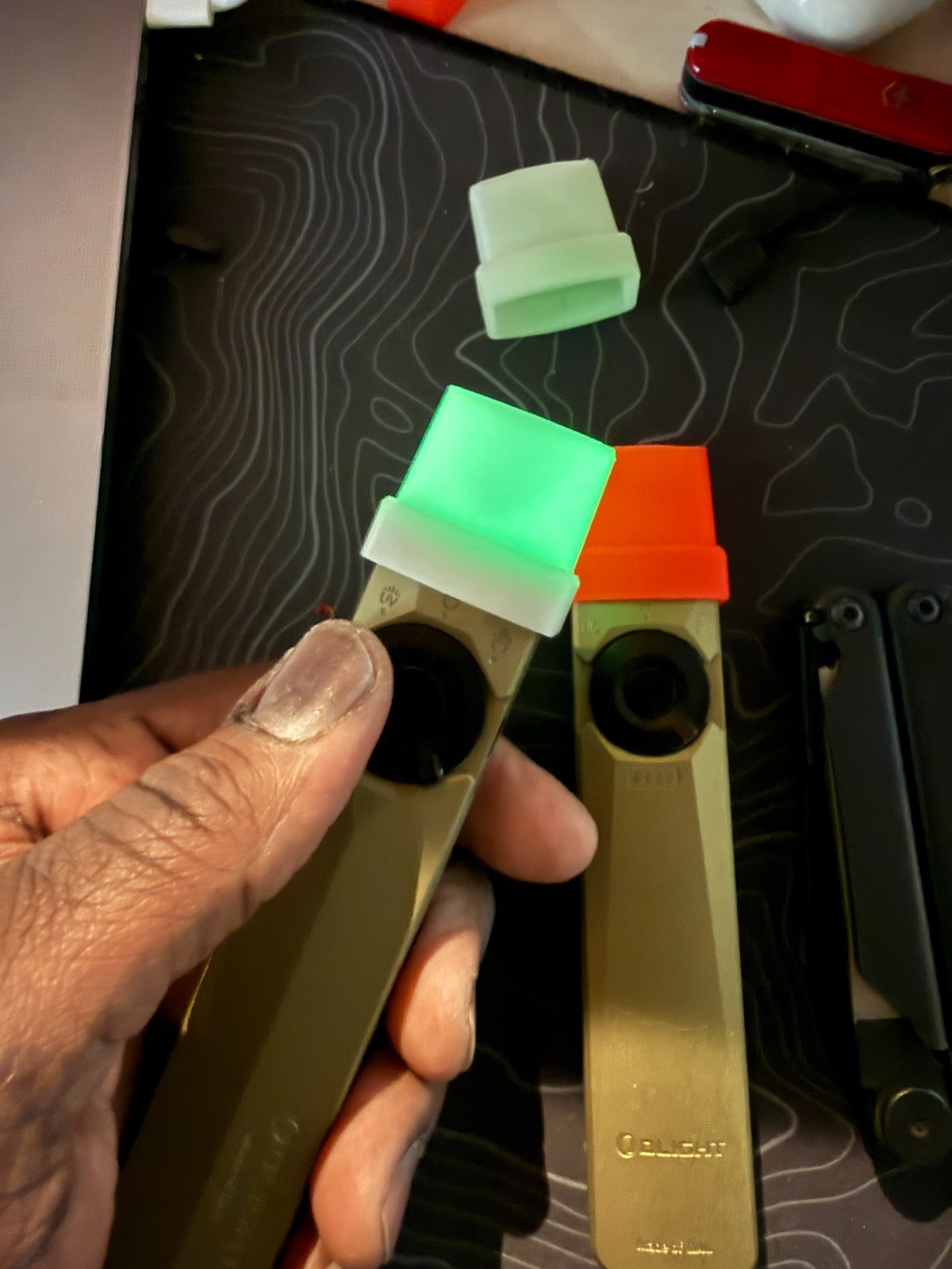Glow Diffuser Set for Olight ArkPro Ultra – Choose Green, Orange, or Blue