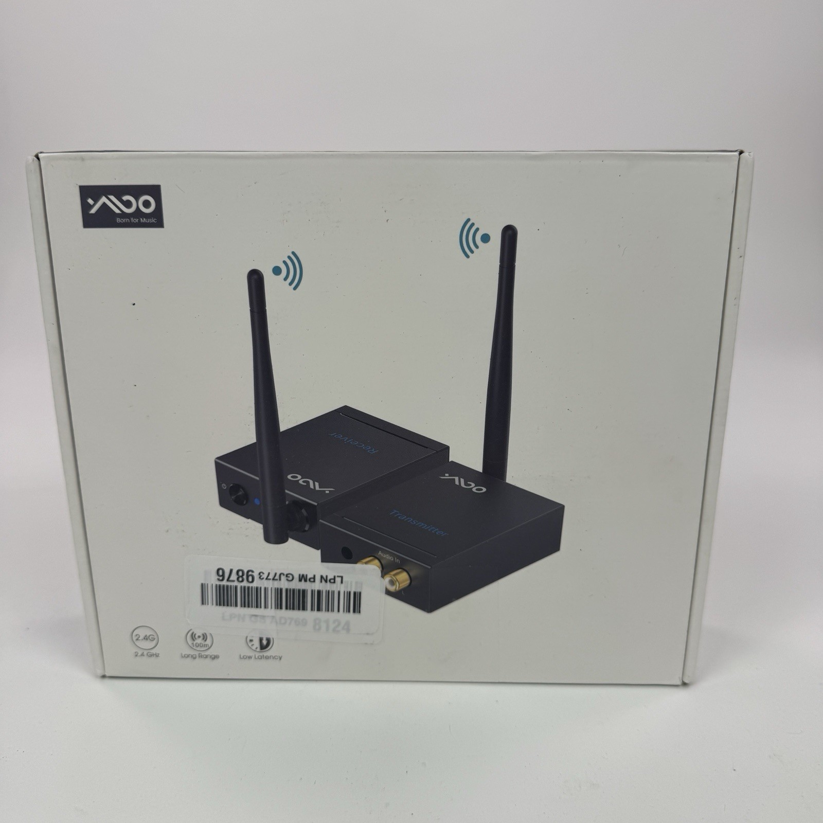YMOO 2.4Ghz Wireless Audio Transmitter & Receiver (1 TX+1 RX) HiFi New/Open Box