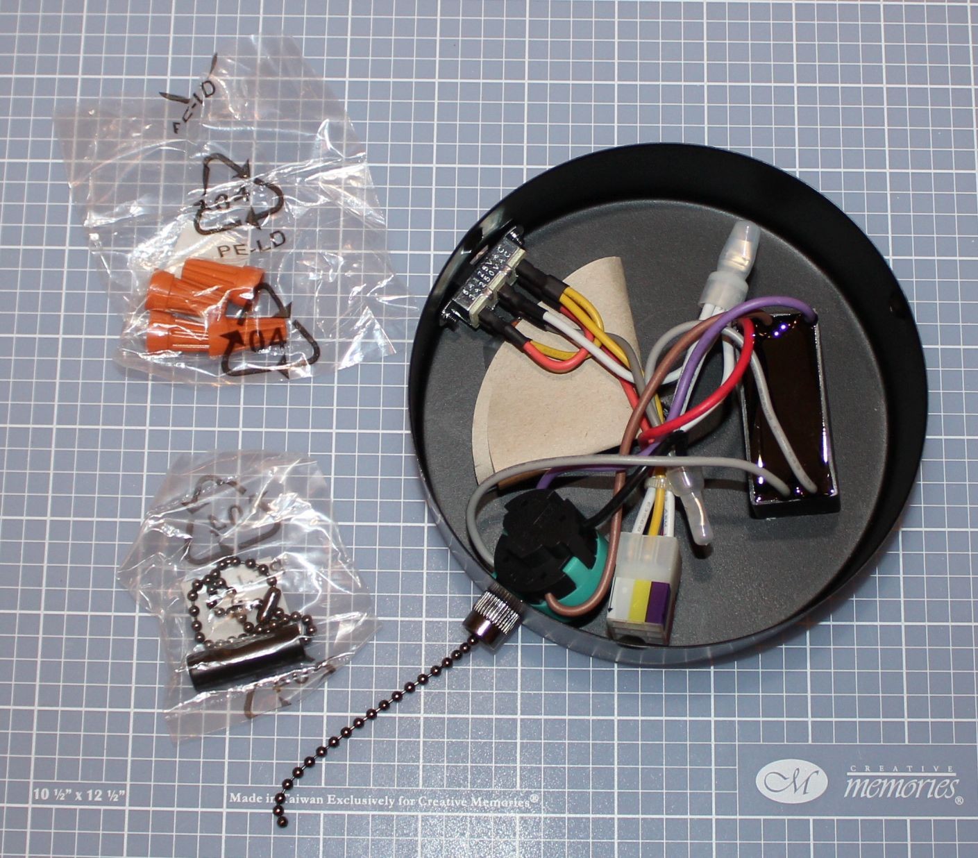 Harbor Breeze Tilghman II 52" Ceiling Fan Harness: CBB61 4+4+5 uF Cap + Switches