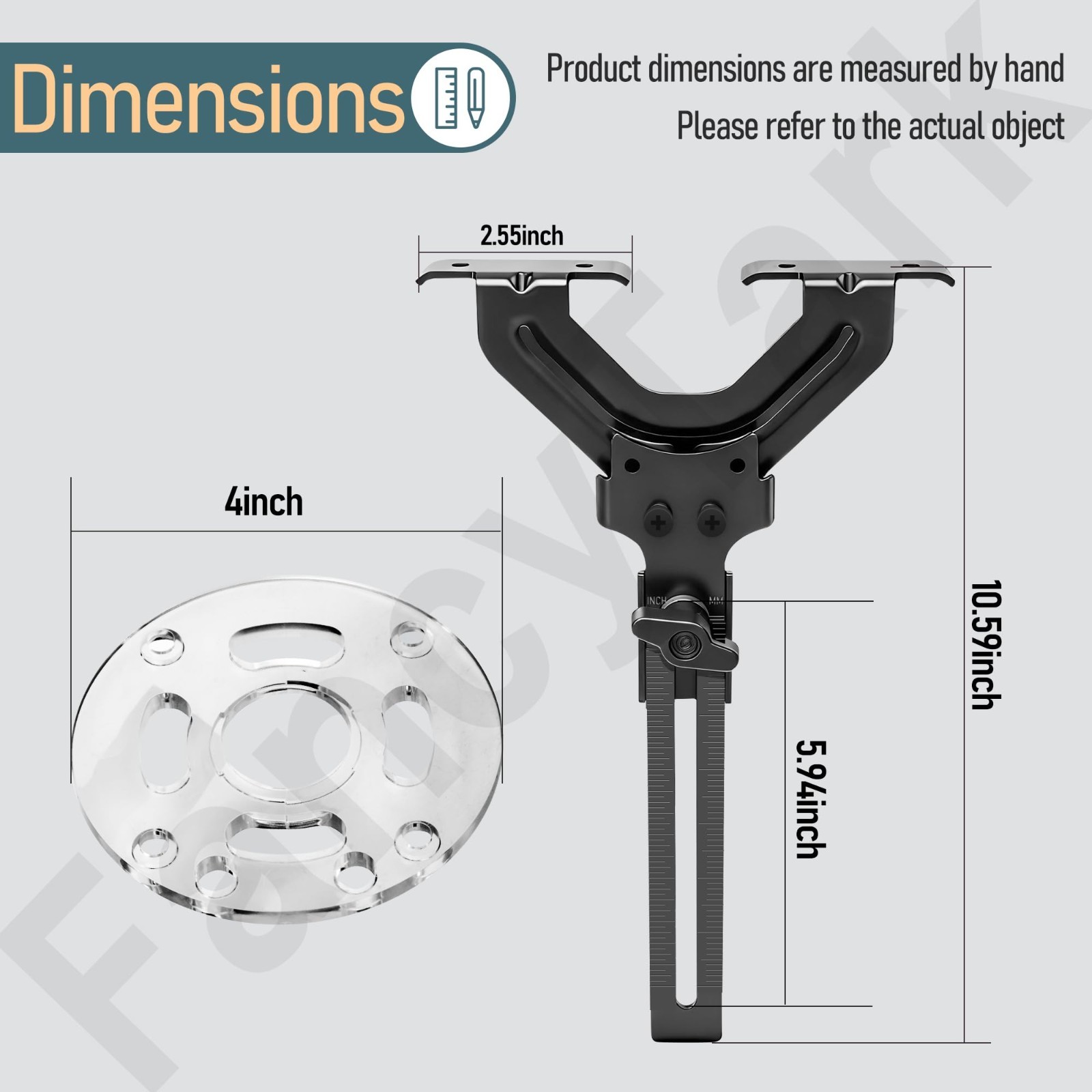 Compact Router Edge Guide for Fixed Base, Fits DeWalt 20V Max & DWP611, DNP613 S