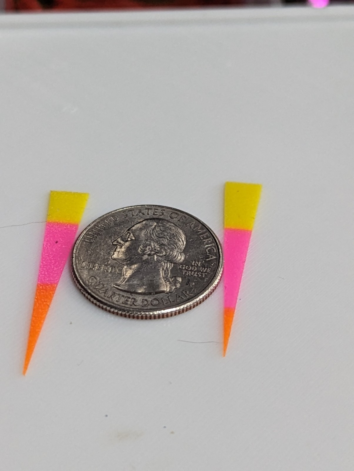 Yellow Pink And Orange 1.5" Silicone Crappie Jig Wedge Tails 25