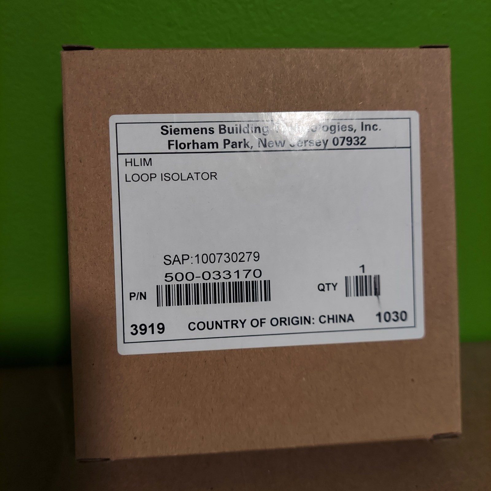 SIEMENS HLIM / 500-033170 FIRE ALARM LOOP LINE ISOLATOR MODULE NIB!