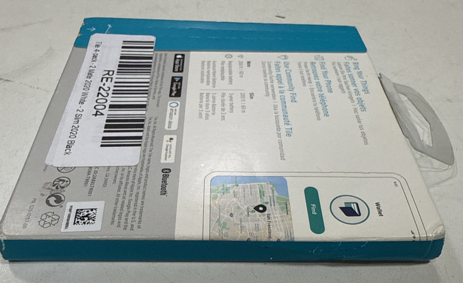 Tile Mate/Slim Bluetooth Tracker Set (4‑Pack) – New Sealed