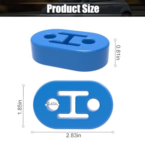 Exhaust Hangers Upgrade EPDM(More Durable than Rubber) Muffler Bushing BLUE