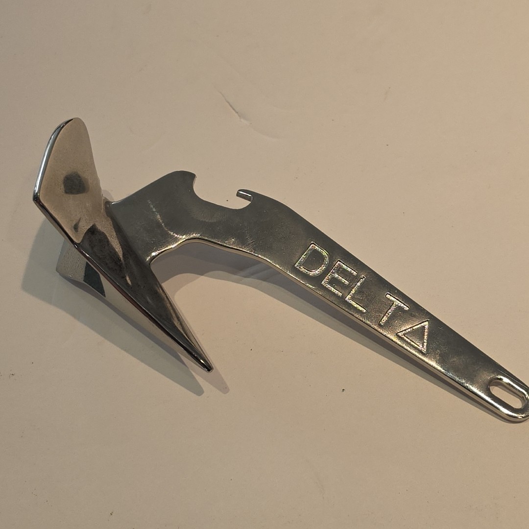 Lewmar Baby Delta Anchor Bottle Opener, 5-1/4" Mirror-Polish Stainless Steel