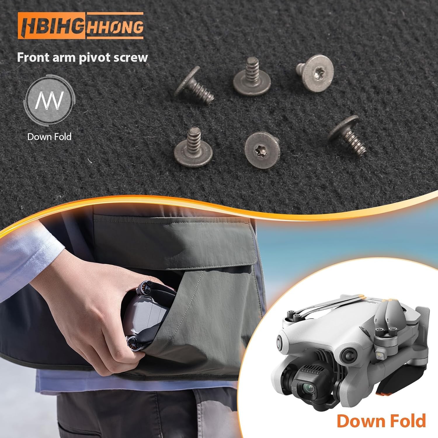 6 Pcs Front Arm Shaft Screws for DJI Mini 3 Pro/Mini 3 Axis Screw...