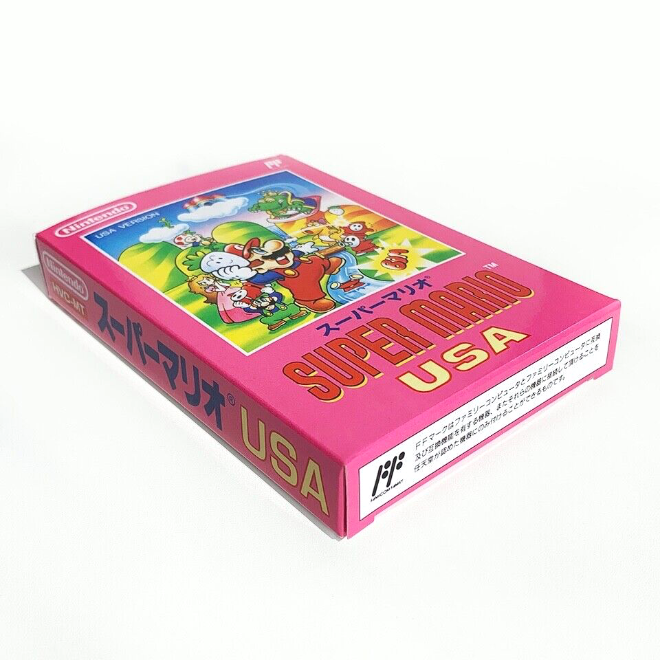 SUPER MARIO BROS. 2 USA - Empty box Famicom replacement spare case with tray
