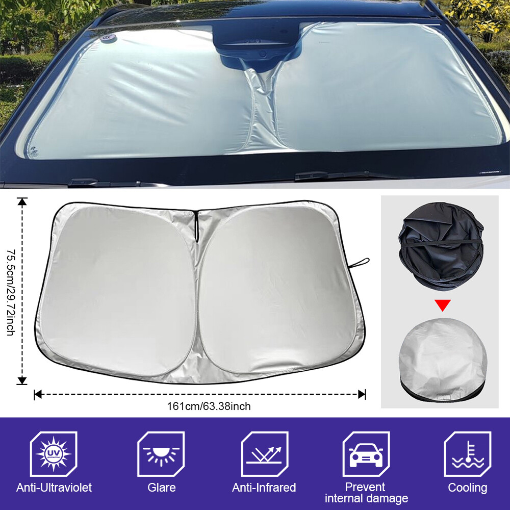 For Chevrolet Silverado 2019 2020 2021-24 Reflective Windshield Sun Shield Cover