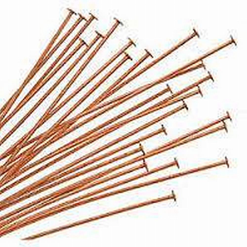 COPPER HEADPINS 2" 24g BAG OF 100