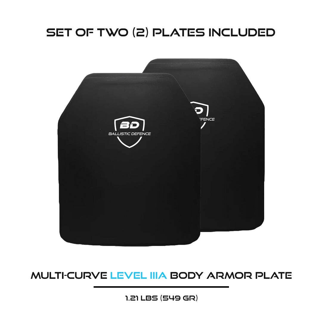 Ballistic Defence | ZIRH Level IIIA Hard Body Armor Plate – 1.21 lbs - SET OF TW