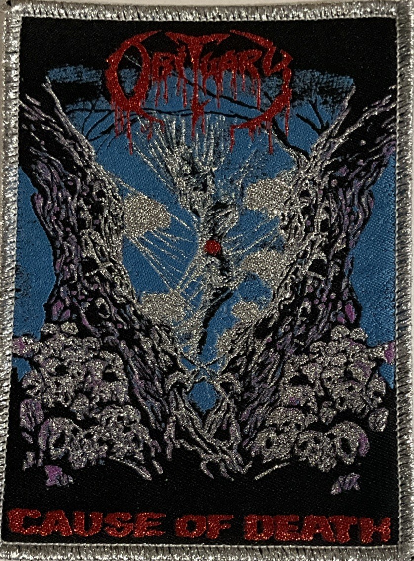 Obituary - Cause of Death 3.5" x 4.5" Woven Patch [90s Death Metal]