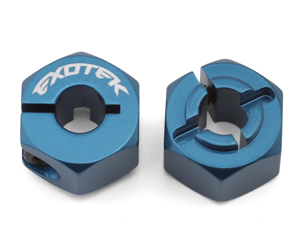 Exotek Team Associated Pro2 HD 7075 Aluminum Rear Clamping Hex Adapters (2)