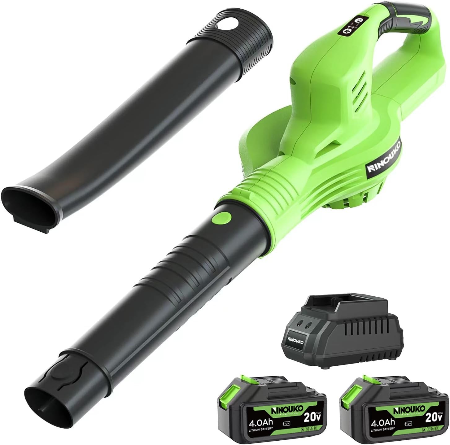 Leaf Blower Cordless, 20V Electric Cordless Leaf Blower with 8000mAh Battery ...