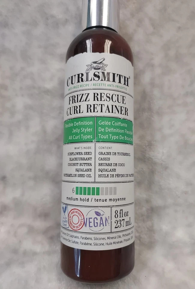 CURLSMITH ~ Frizz Rescue Curl Retainer Jelly Styler Medium Hold ~ 8 fl oz ~ NEW