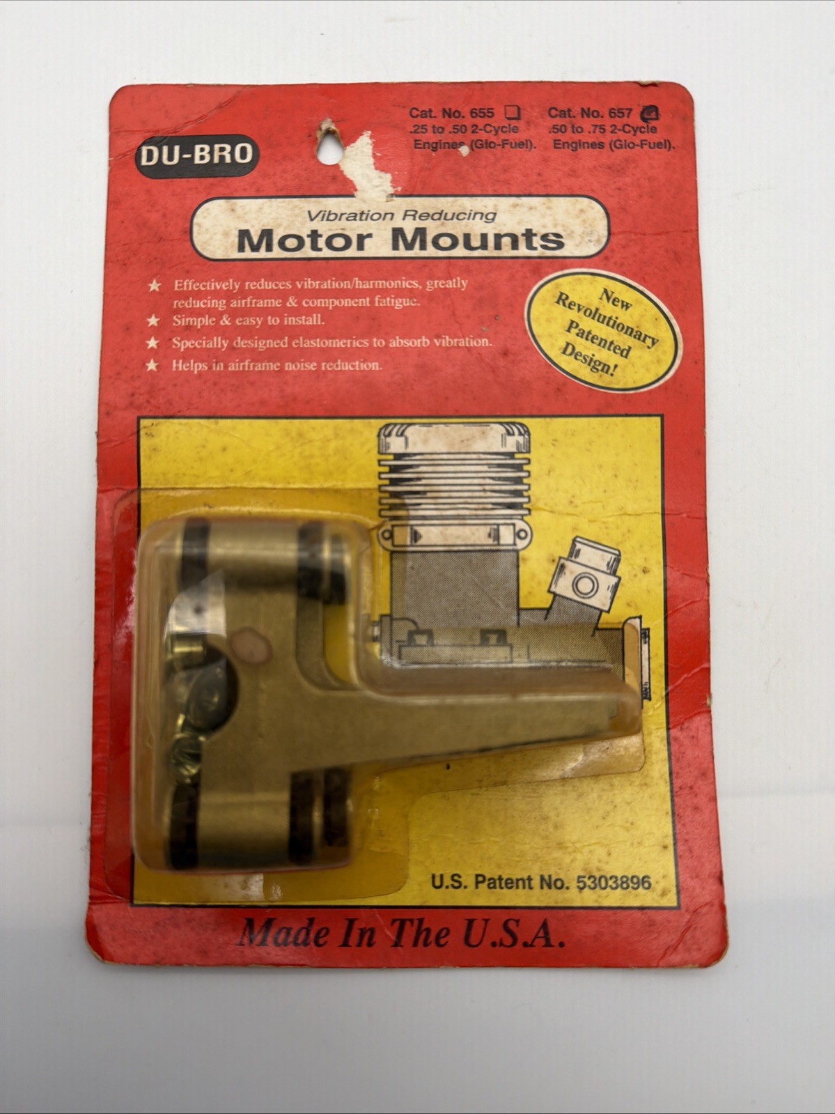 NIP DUBRO #657 2 Cycle .50 ~ .75 ENGINE MOUNT B169