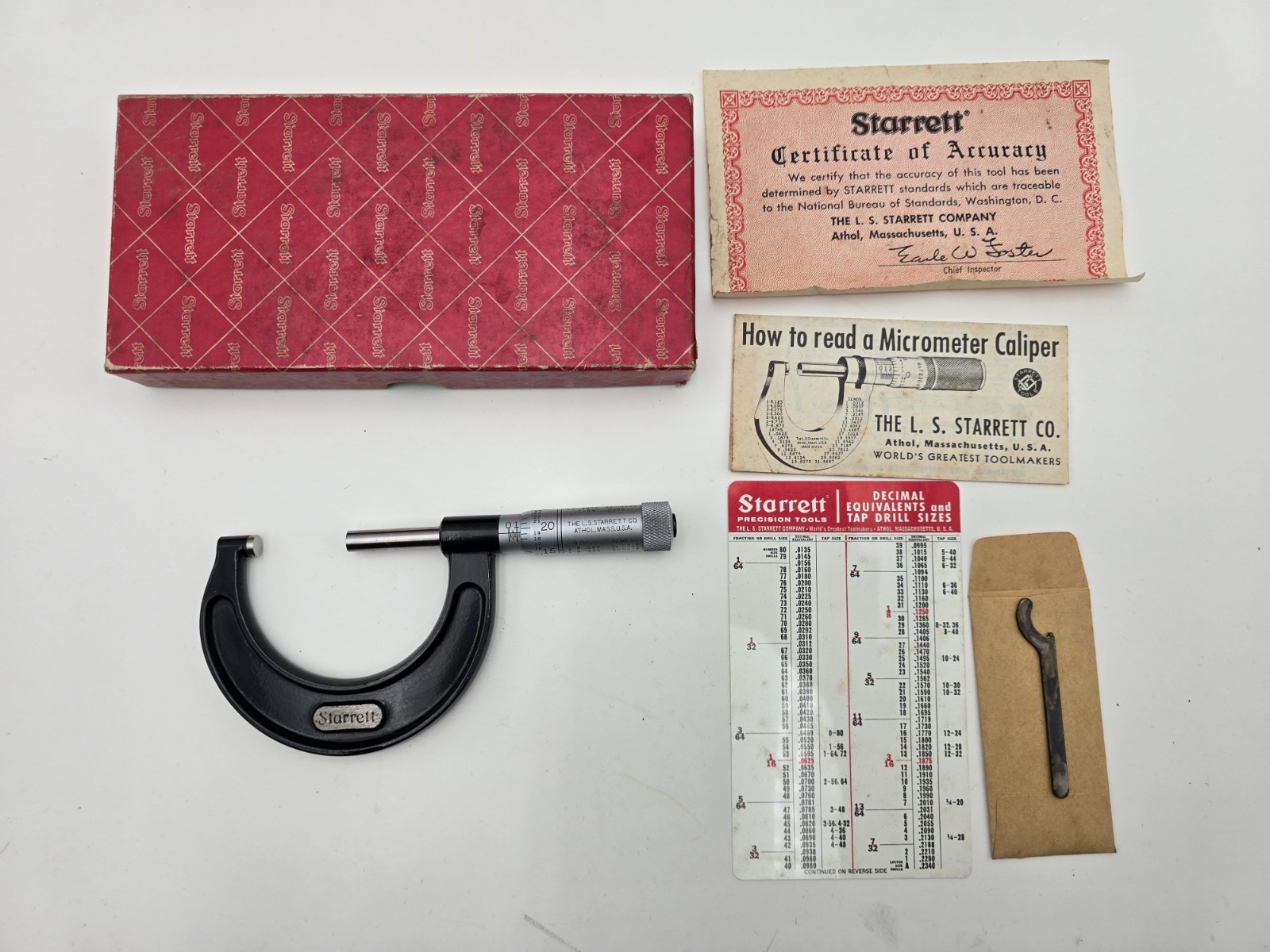 Starrett 436 Outside Micrometer 2" (.001") With Box