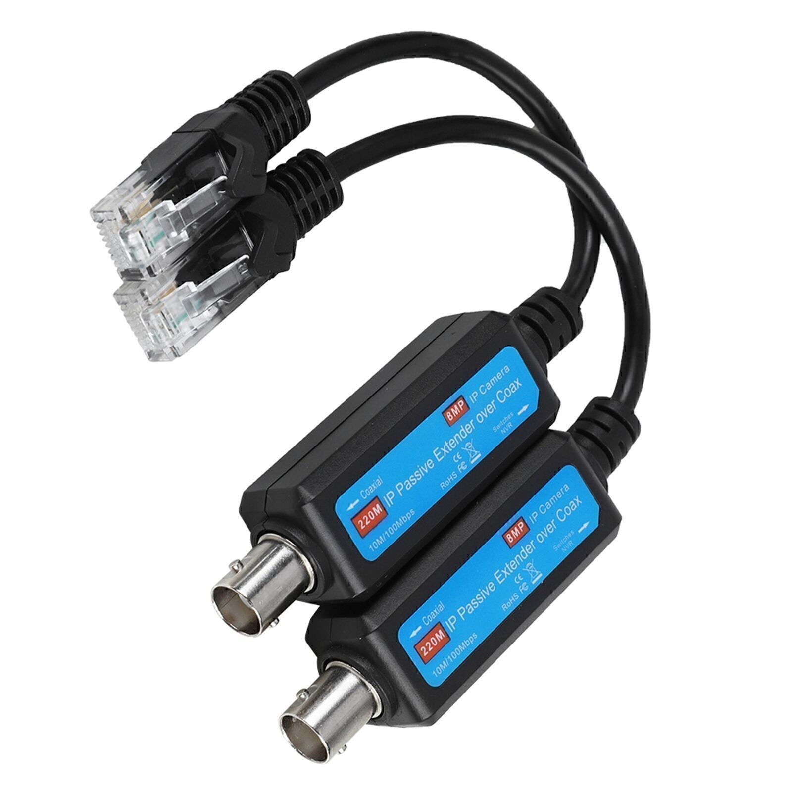 1Pair 10/100Mbps 1CH Passive IP Network Coaxial Transmitter Receiver