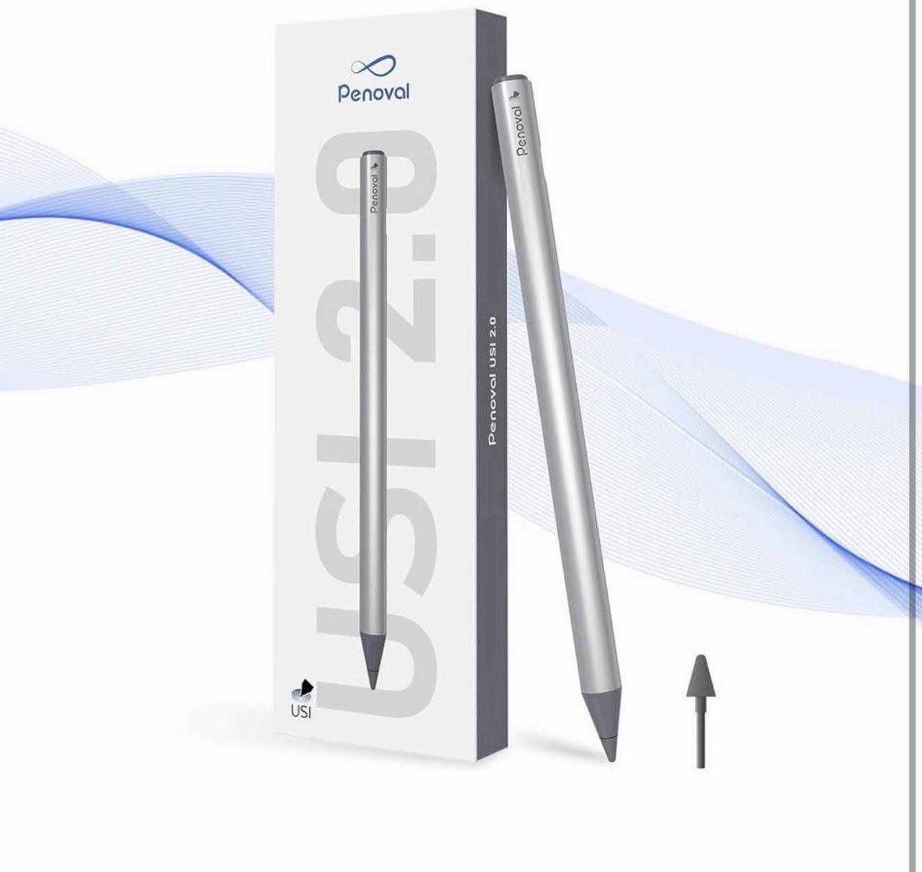 Penoval USI2.0 Stylus Pen for Chromebook with Magnetic Absorption, Type-C Charge
