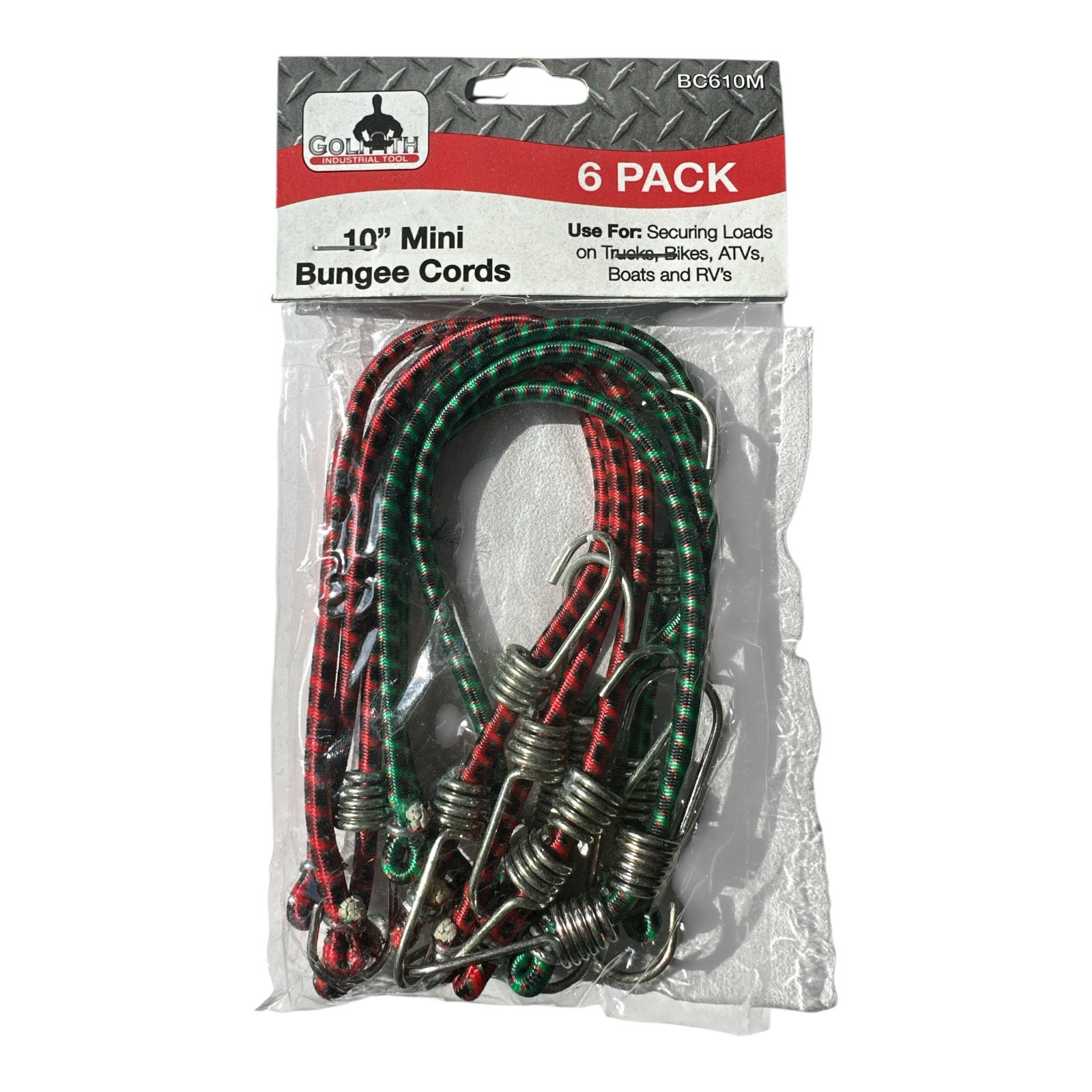 Goliath Industrial 12pc 10" Mini Bungee Cords ~ BC610M