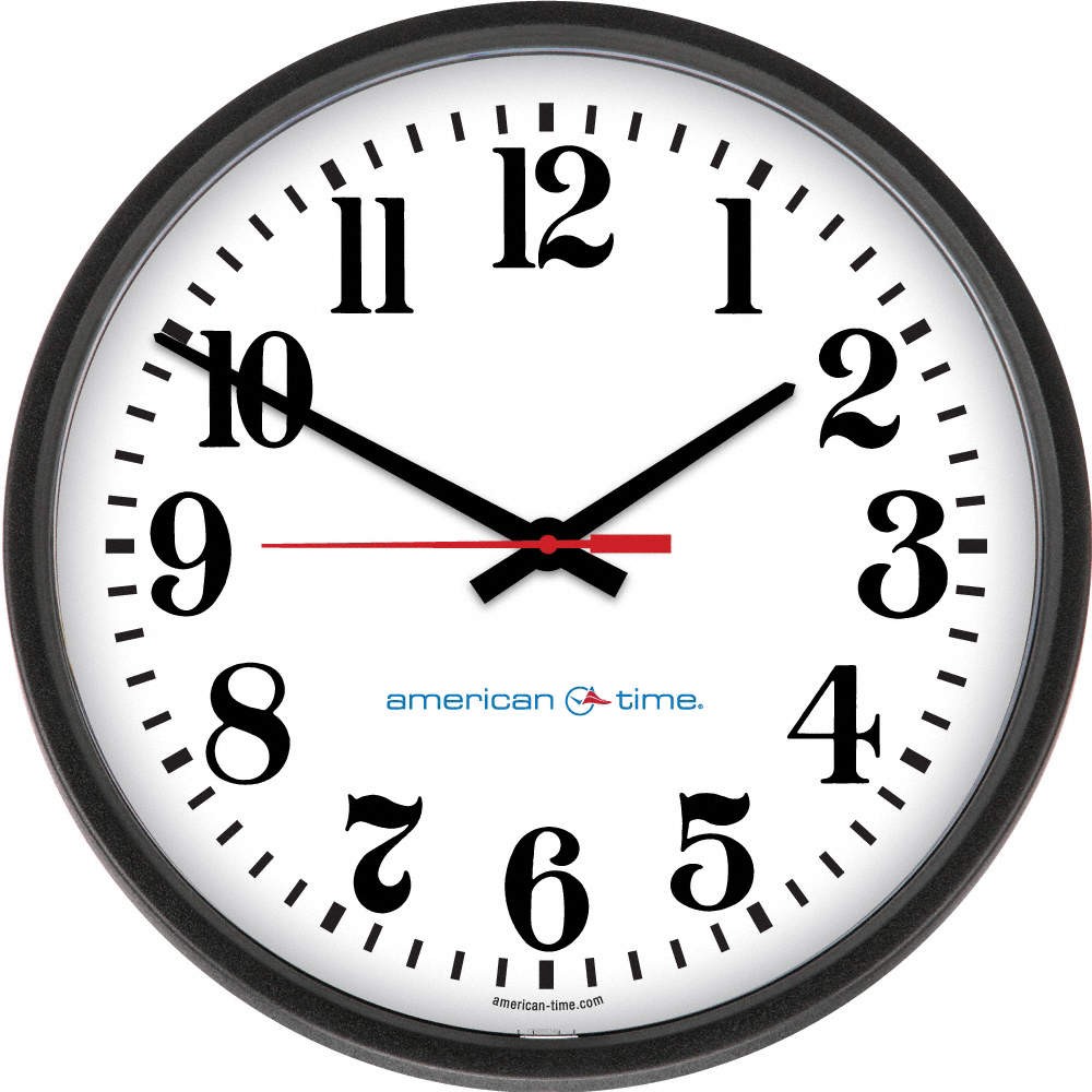 GRAINGER APPROVED E56BASD305G Analog Clock,Plastic,13 1/8" Diameter 8UP37