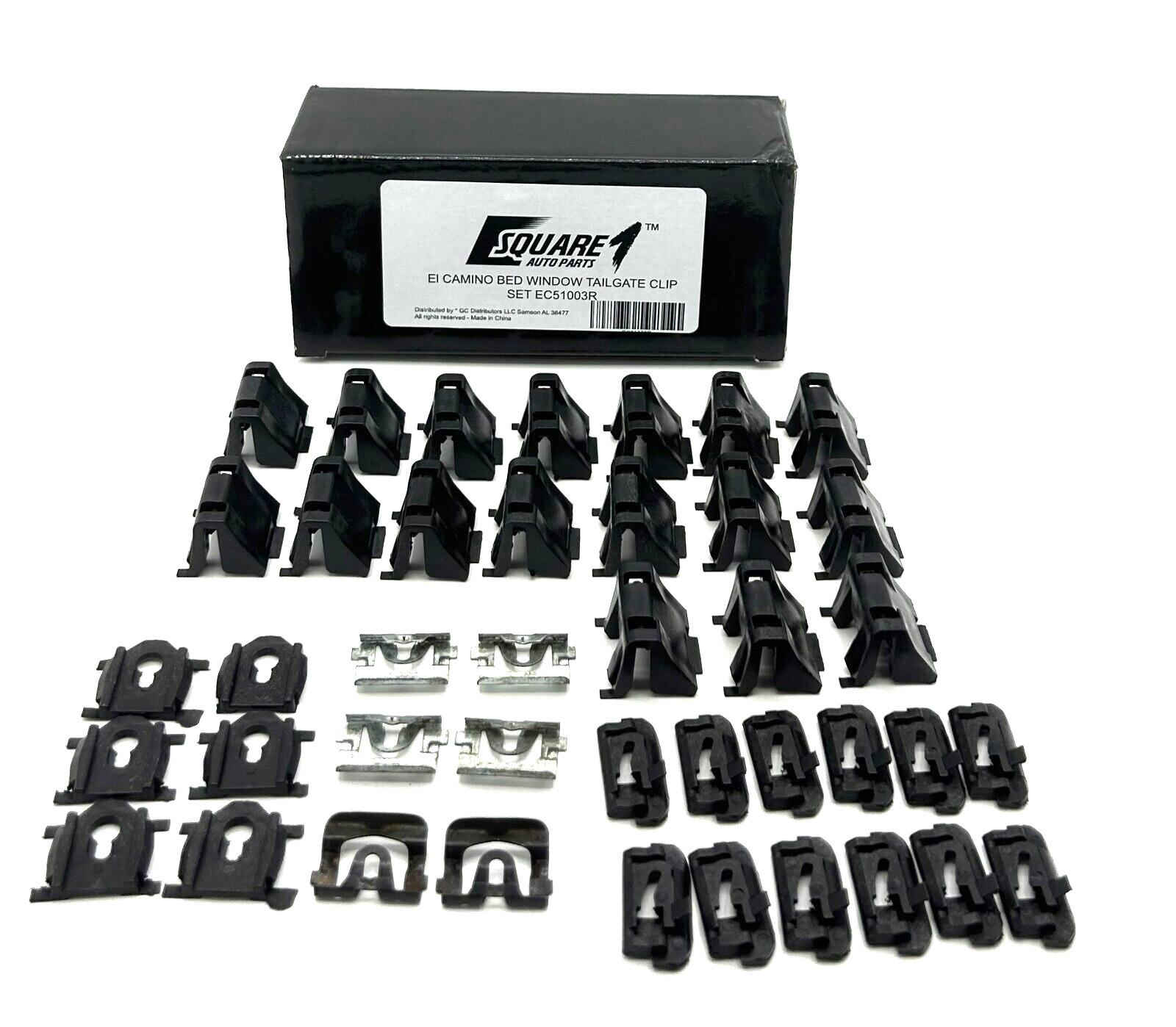 SQUARE 1 Bed & Tailgate + Rear Window Clip Kit For 1978-1987 El Camino Caballero