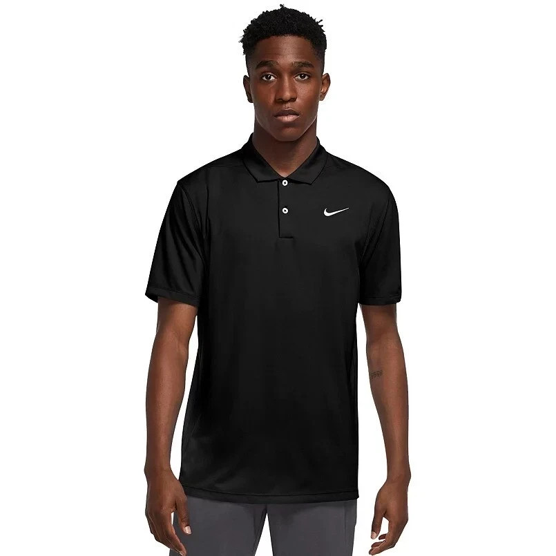 Men's Nike Dri Fit Golf Polo Shirt Med Black  - NWT!