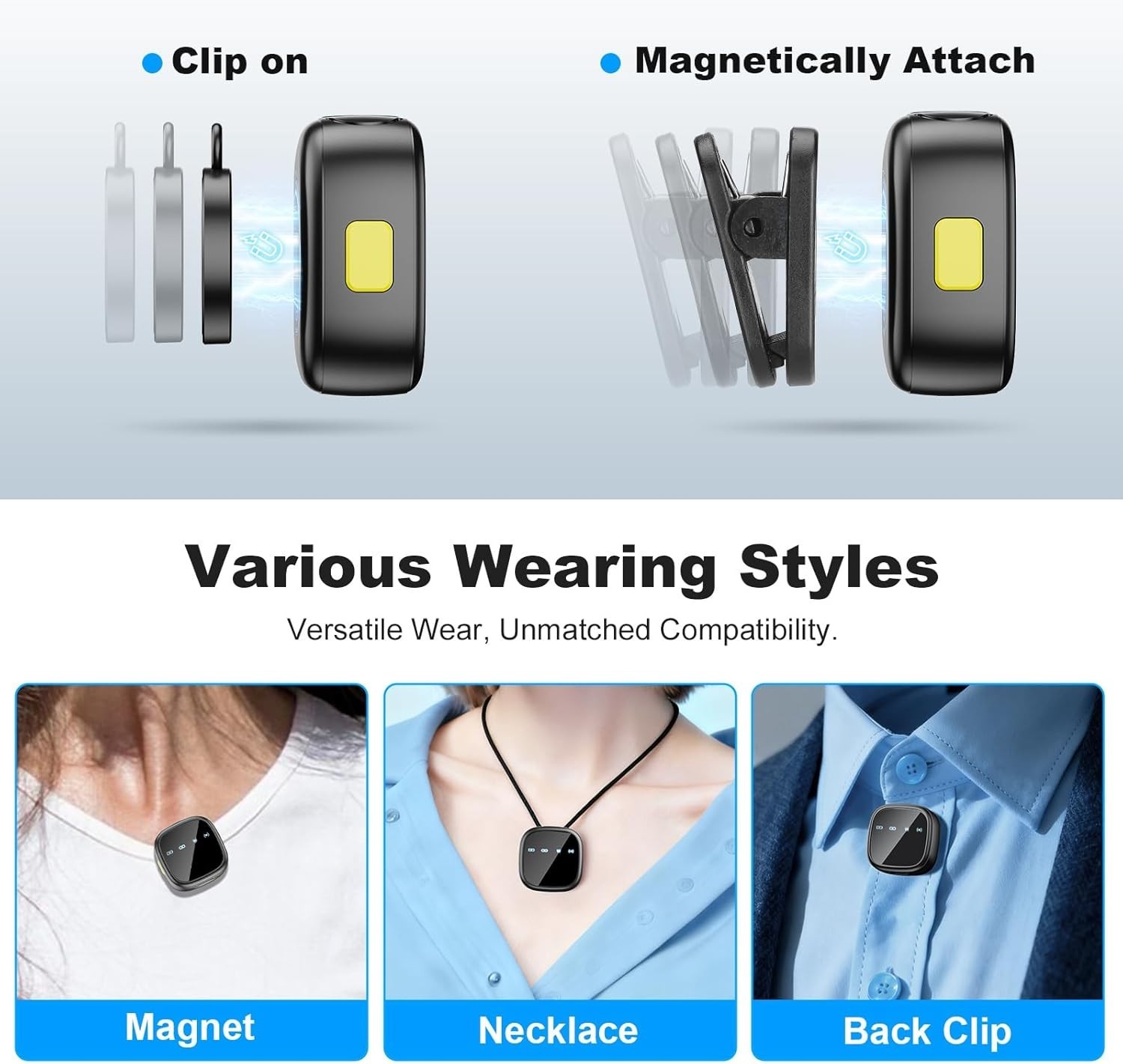 K26 AI Noise Reduction Wireless Lavalier Mic for iPhone 15/16/17 & Android