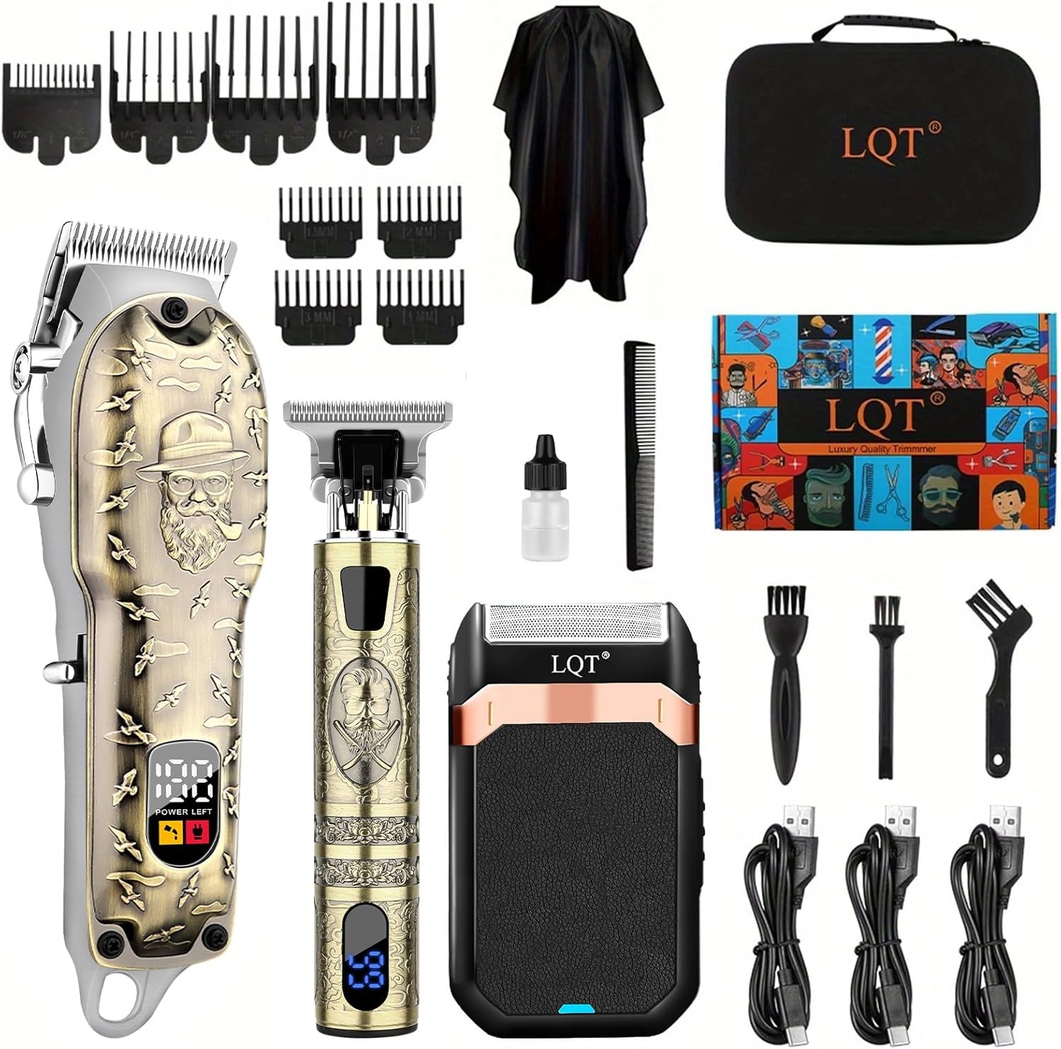 pers Set for Men, per Trimmer with LED Display,