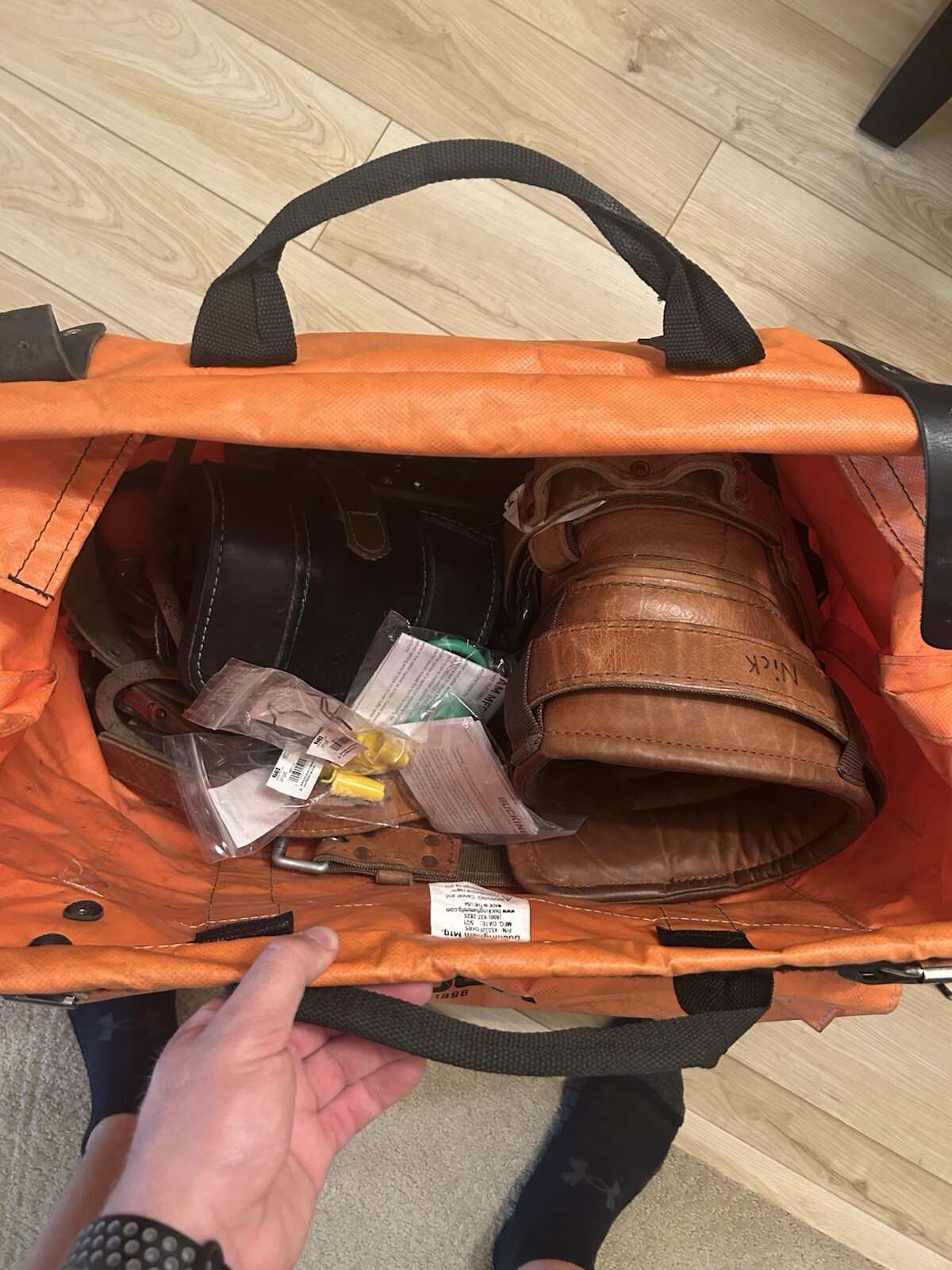 Matching Buckingham Climbing Gear With Tool Board And Bag Plus Tools