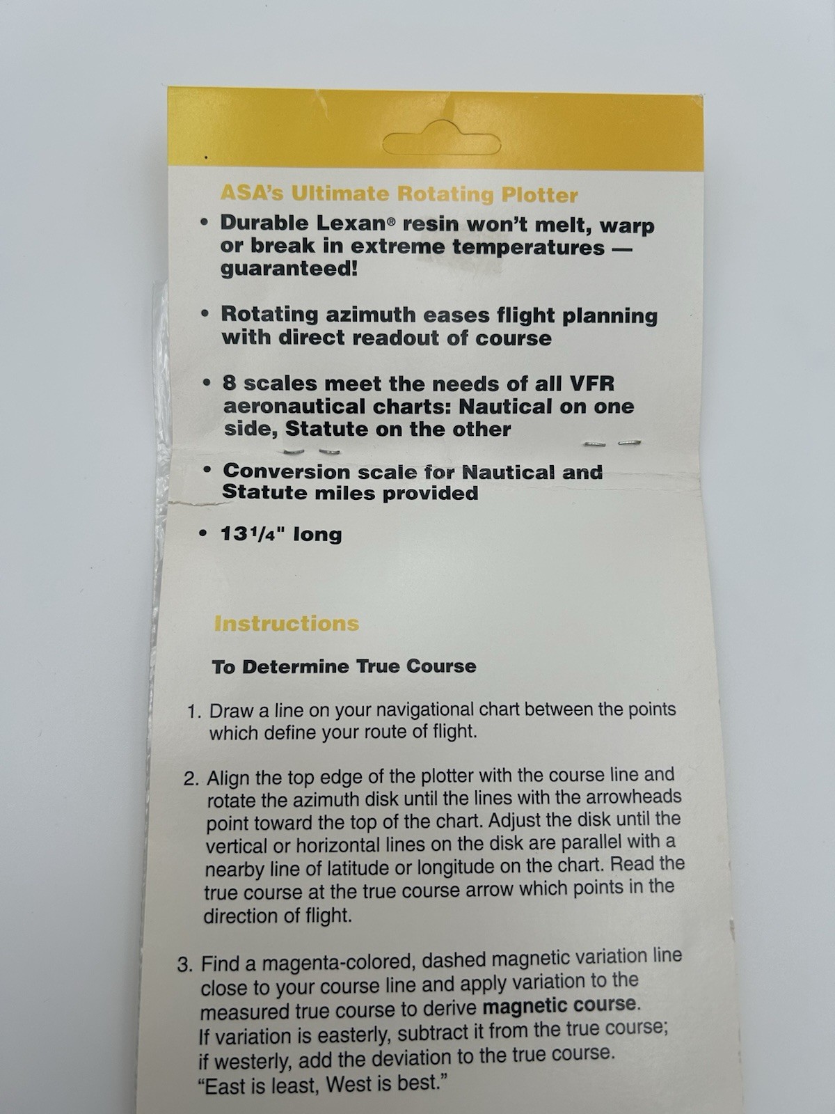 ULTIMATE ROTATING PLOTTER AERONAUTICAL CHART VFR NAV. by ASA p/n ASA-CP-RLX